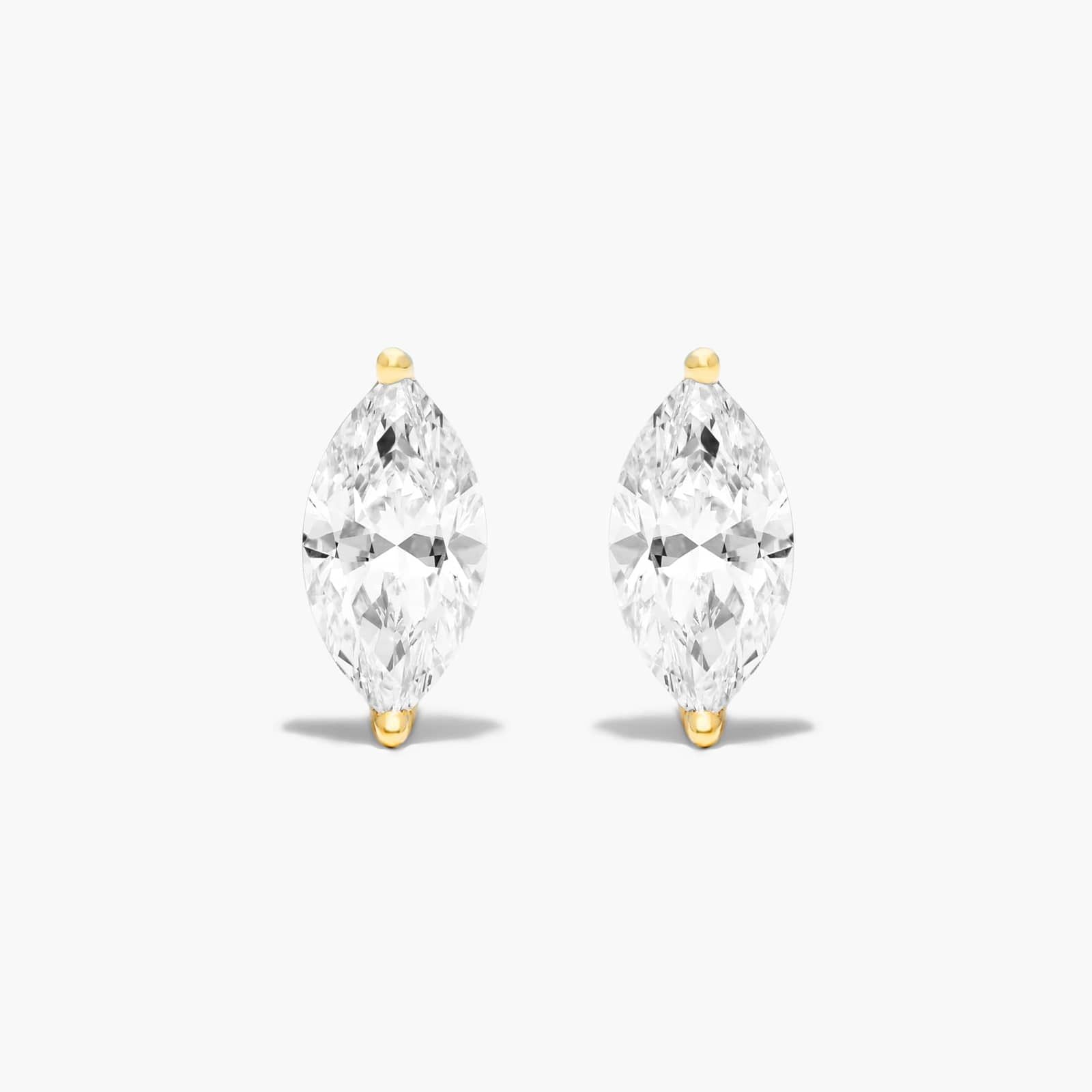 Marquise Lab Grown Diamond Push Back Stud Earrings, EF Color, VS Clarity, IGI Certified