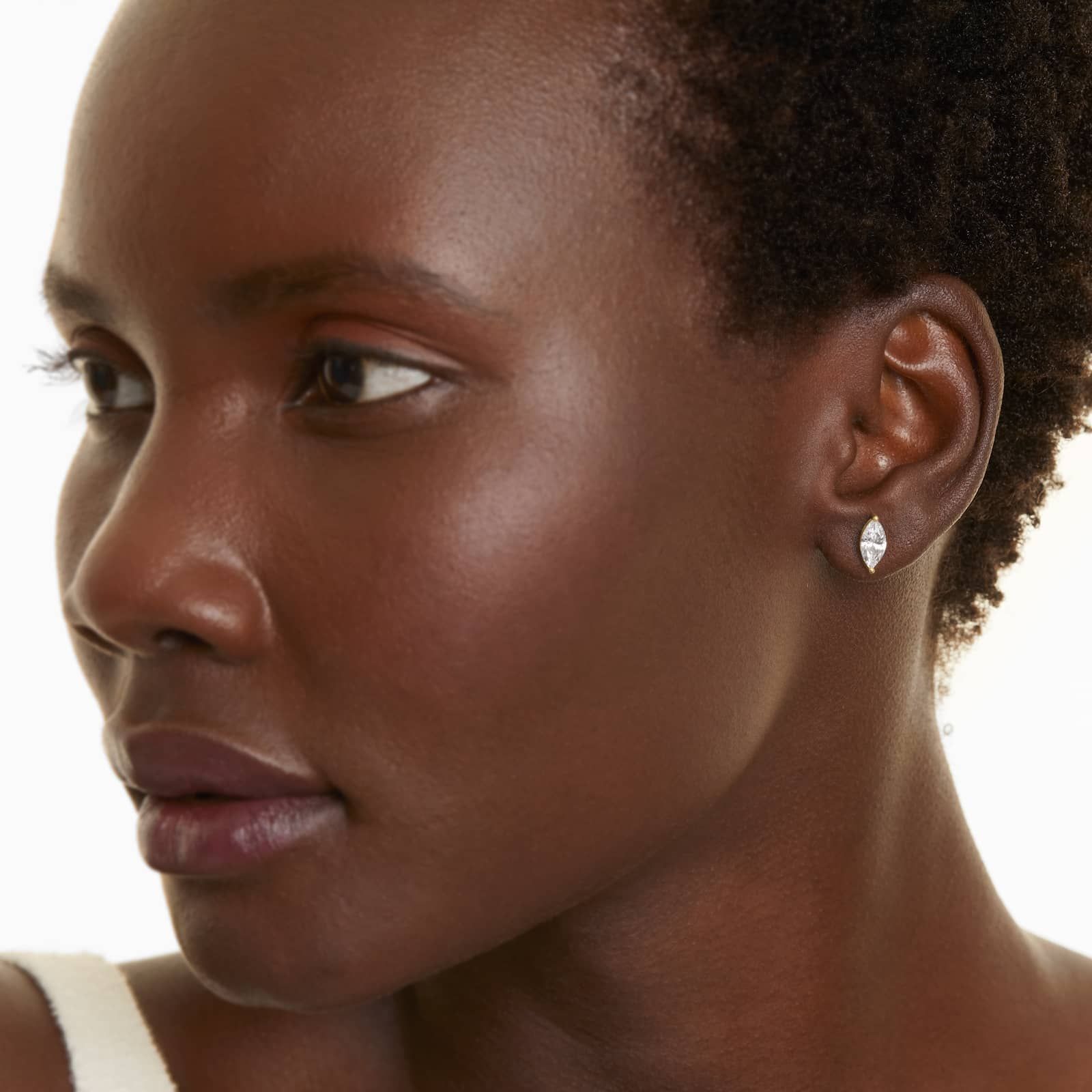 Marquise Lab Grown Diamond Push Back Stud Earrings, EF Color, VS Clarity, IGI Certified