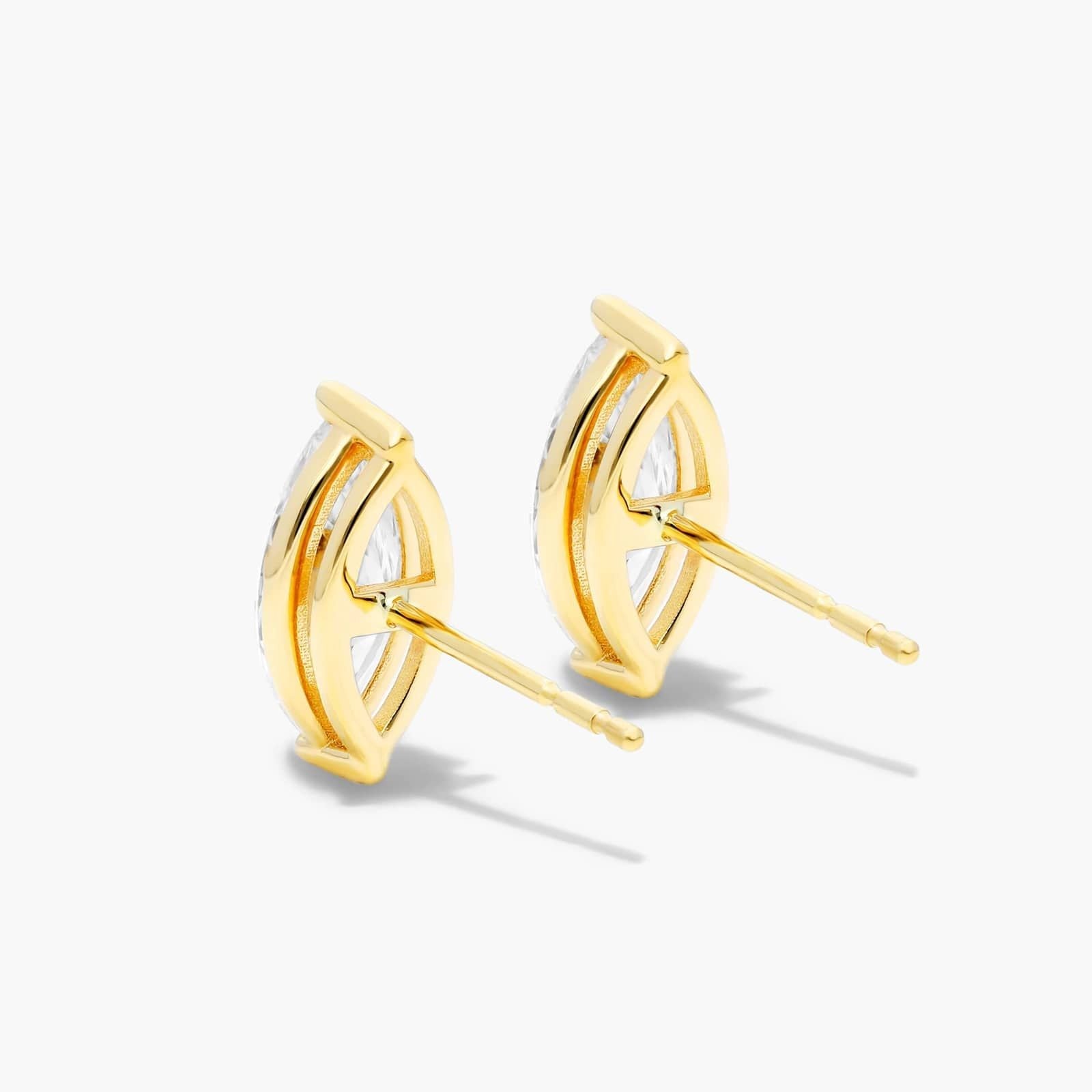 Marquise Lab Grown Diamond Push Back Stud Earrings, EF Color, VS Clarity, IGI Certified