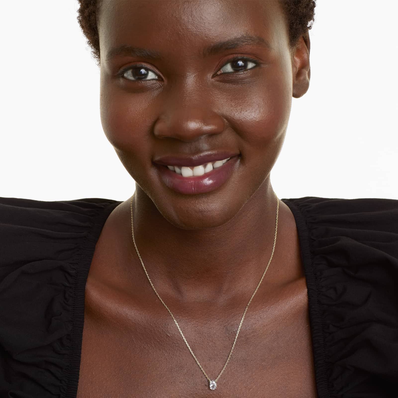 Oval Lab Grown Diamond Solitaire Pendant With Chain, EF Color, VS Clarity, IGI Certified