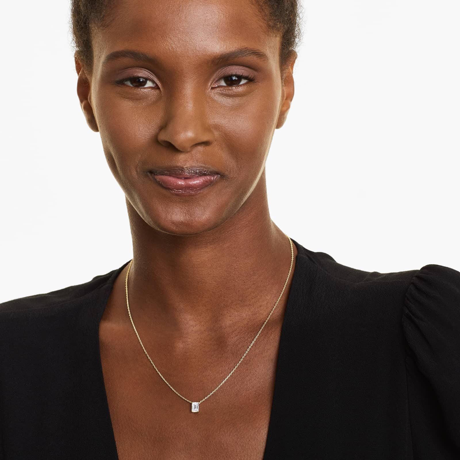 Emerald Lab Grown Diamond Solitaire Pendant With Chain, EF Color, VS Clarity, IGI Certified