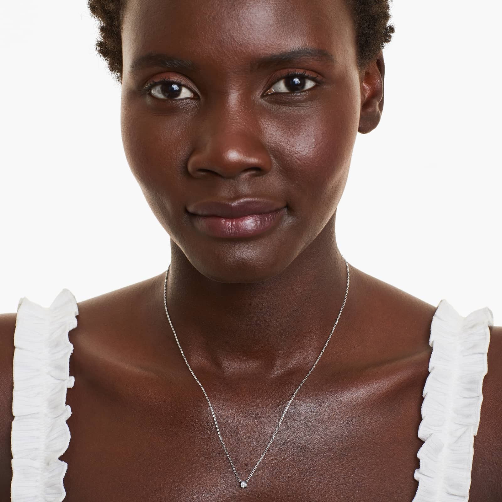 Cushion Lab Grown Diamond Solitaire Pendant With Chain, EF Color, VS Clarity, IGI Certified