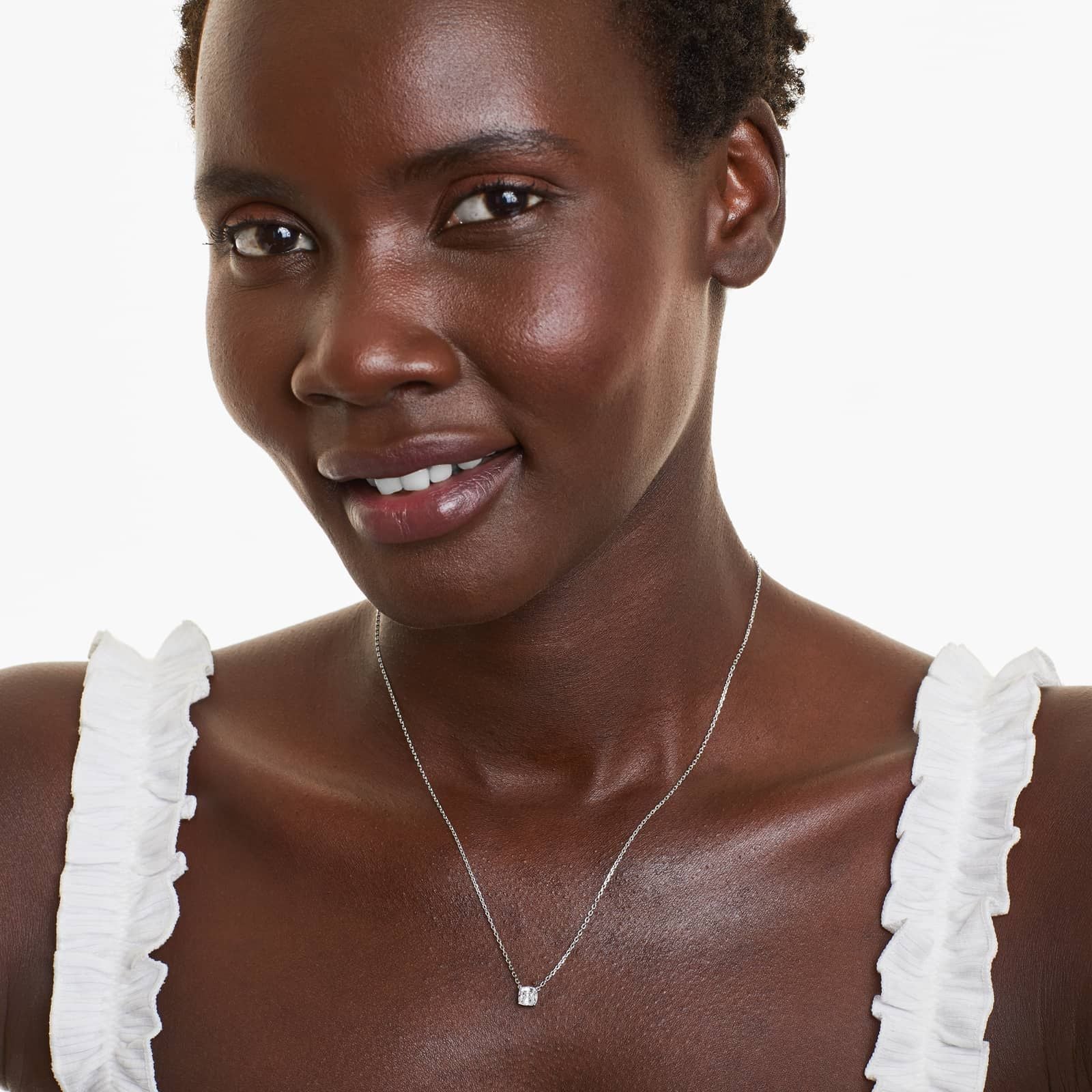 Cushion Lab Grown Diamond Solitaire Pendant With Chain, EF Color, VS Clarity, IGI Certified