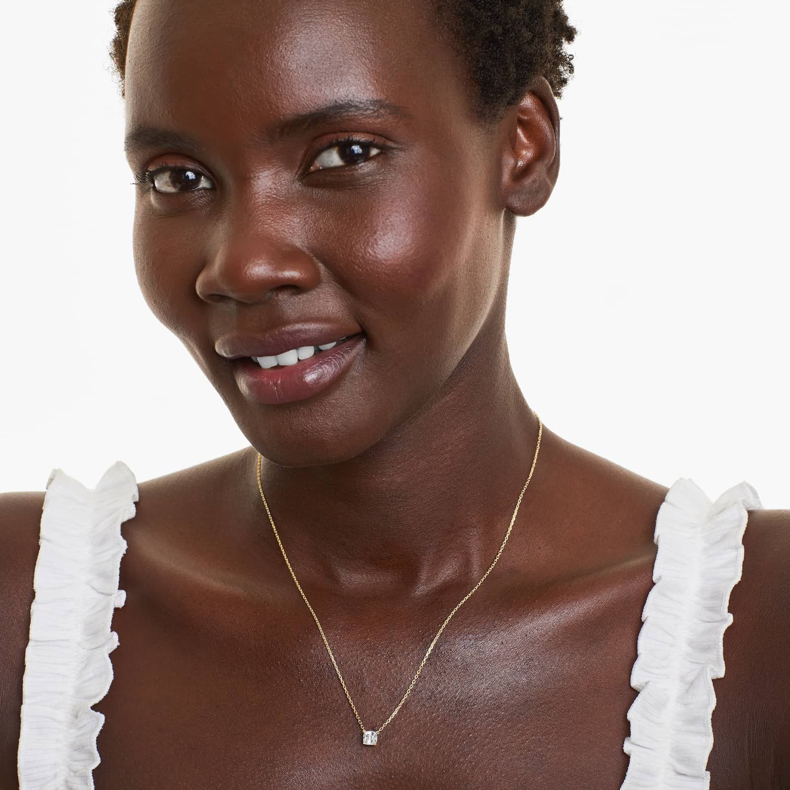 Cushion Lab Grown Diamond Solitaire Pendant With Chain, EF Color, VS Clarity, IGI Certified