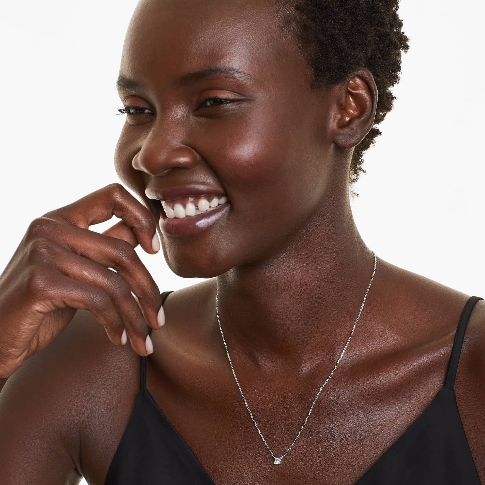 Princess Cut Lab Grown Diamond Solitaire Pendant With Chain, EF Color, VS Clarity, IGI Certified