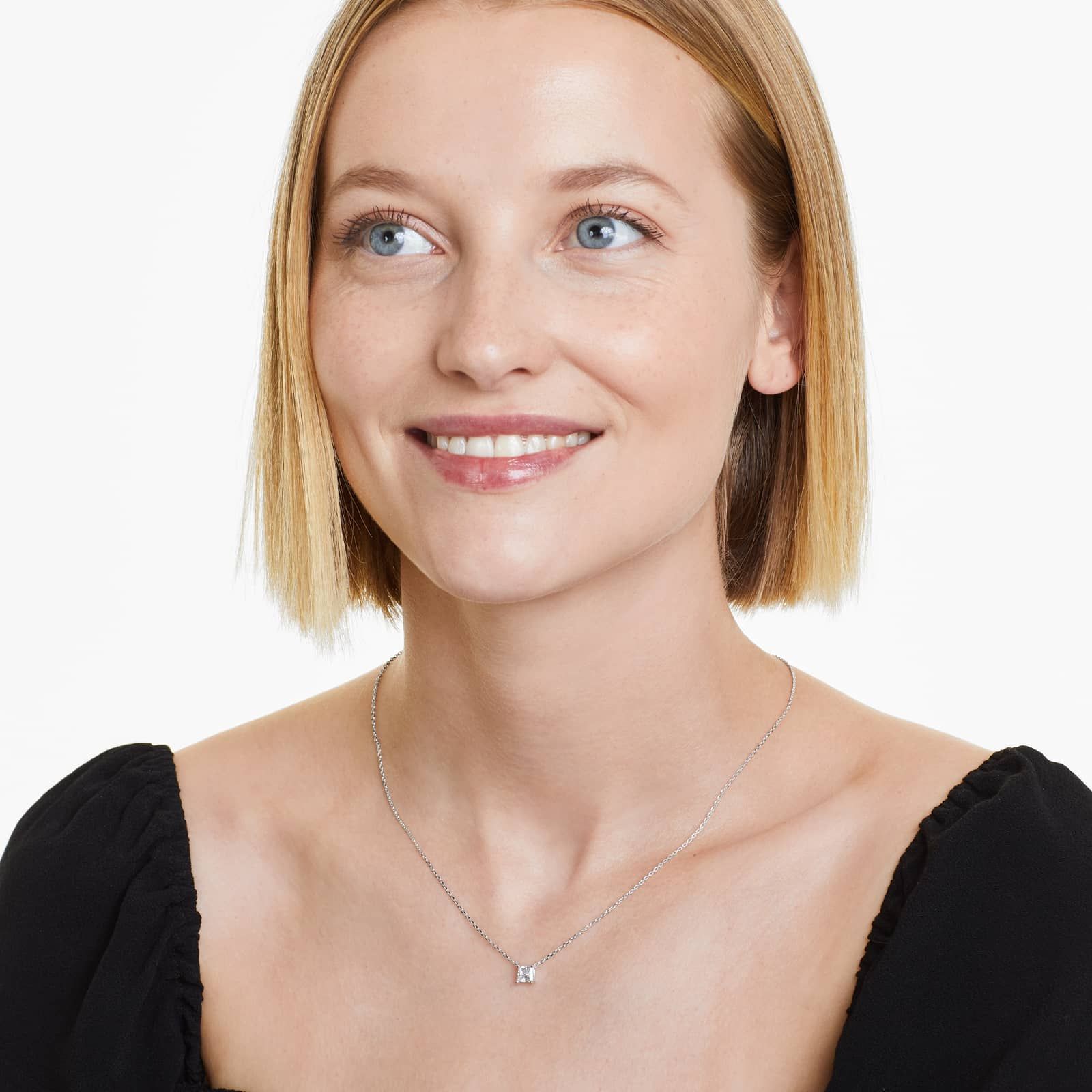 Princess Cut Lab Grown Diamond Solitaire Pendant With Chain, EF Color, VS Clarity, IGI Certified