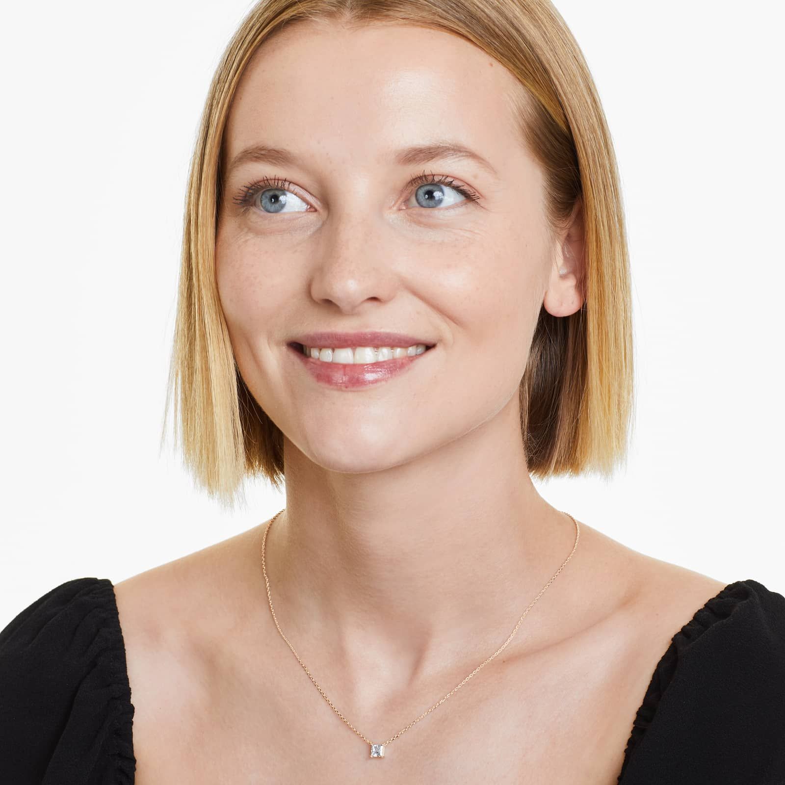 Princess Cut Lab Grown Diamond Solitaire Pendant With Chain, EF Color, VS Clarity, IGI Certified