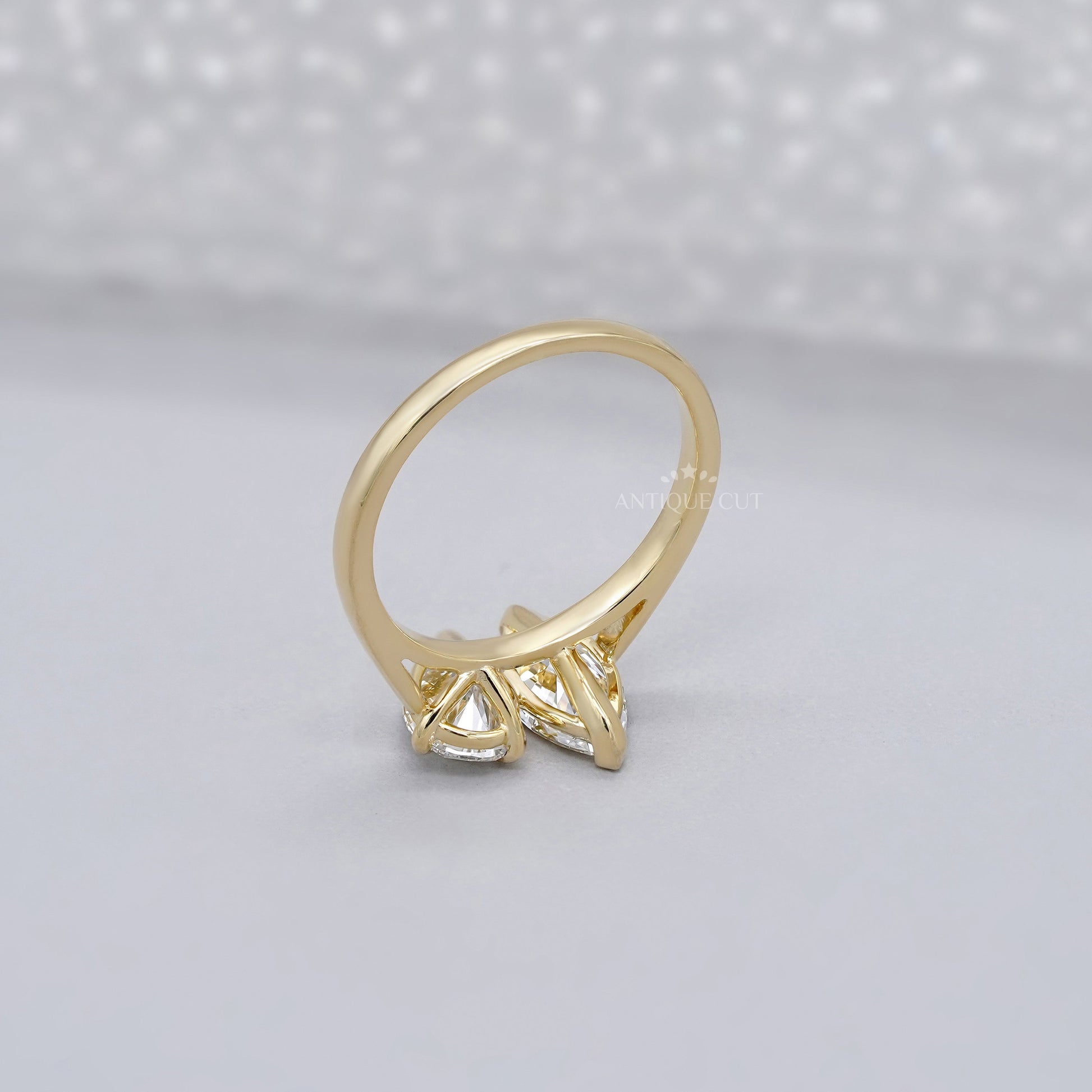 2.00tcw Toi Et Moi Engagement Ring | Pear & Marquise Lab Grown Diamond Ring | Two Stone Bypass Ring |  | IGI Certified