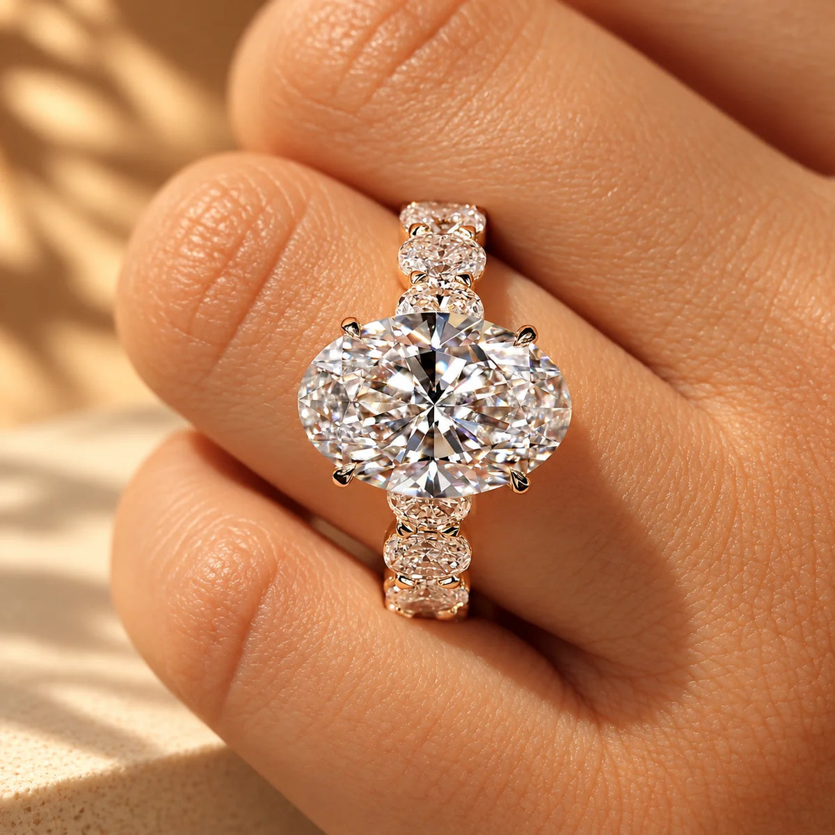 Common :: VVS VS Oval lab grown diamond Pave engagement ring