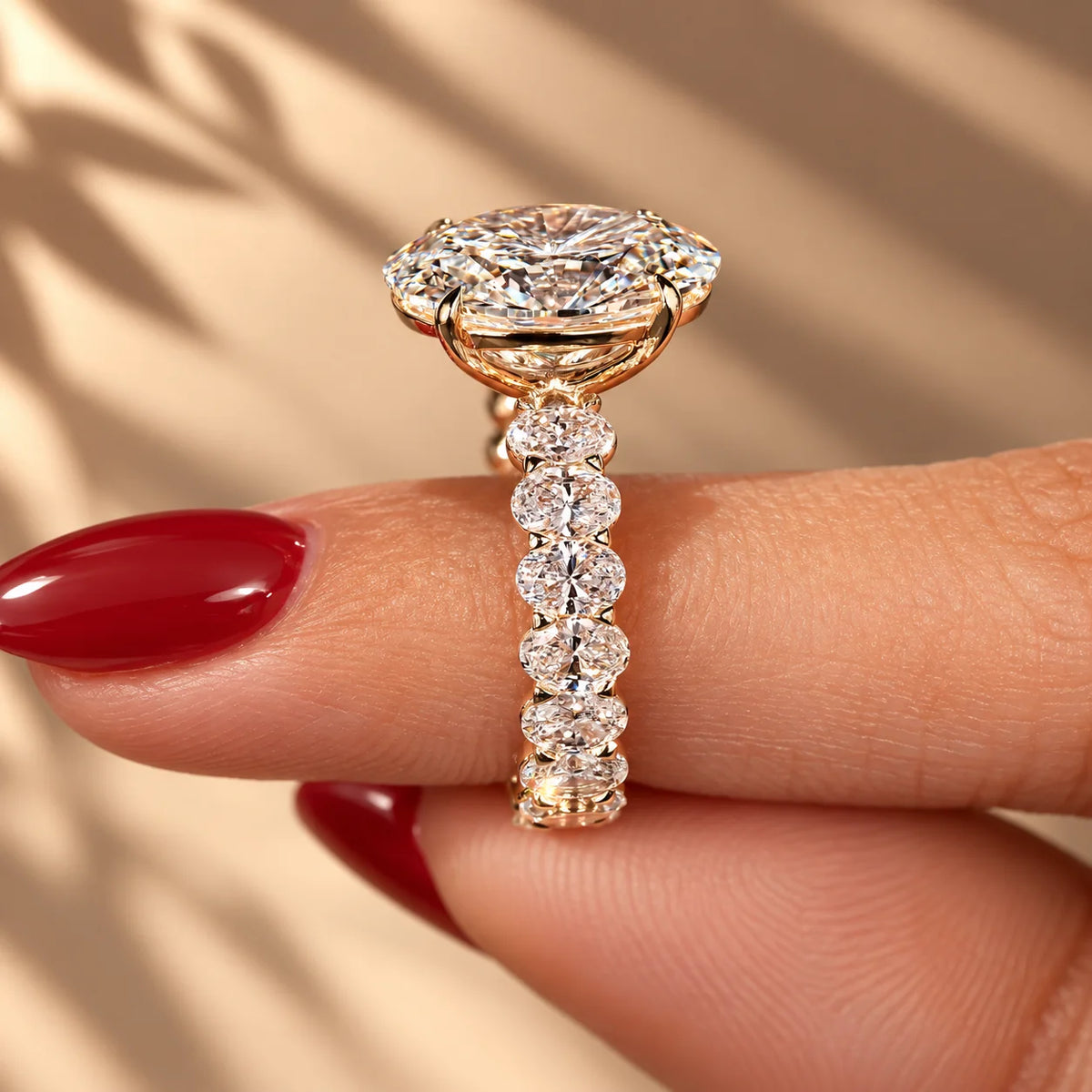 Common :: Excellent cut 5CT Oval lab grown diamond engagement ring