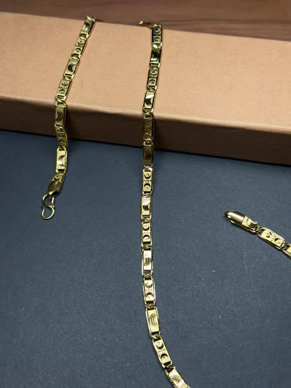 Graceful Designed Best Quality Brass Material with Micro Gold Plated Nawabi Chain for Men