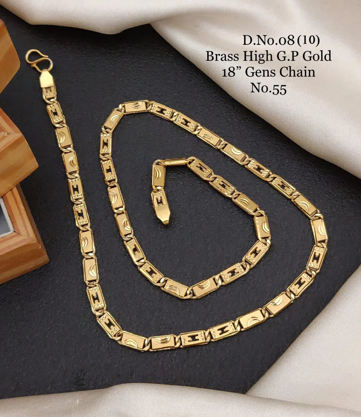 Graceful Designed Best Quality Brass Material with Micro Gold Plated Nawabi Chain for Men