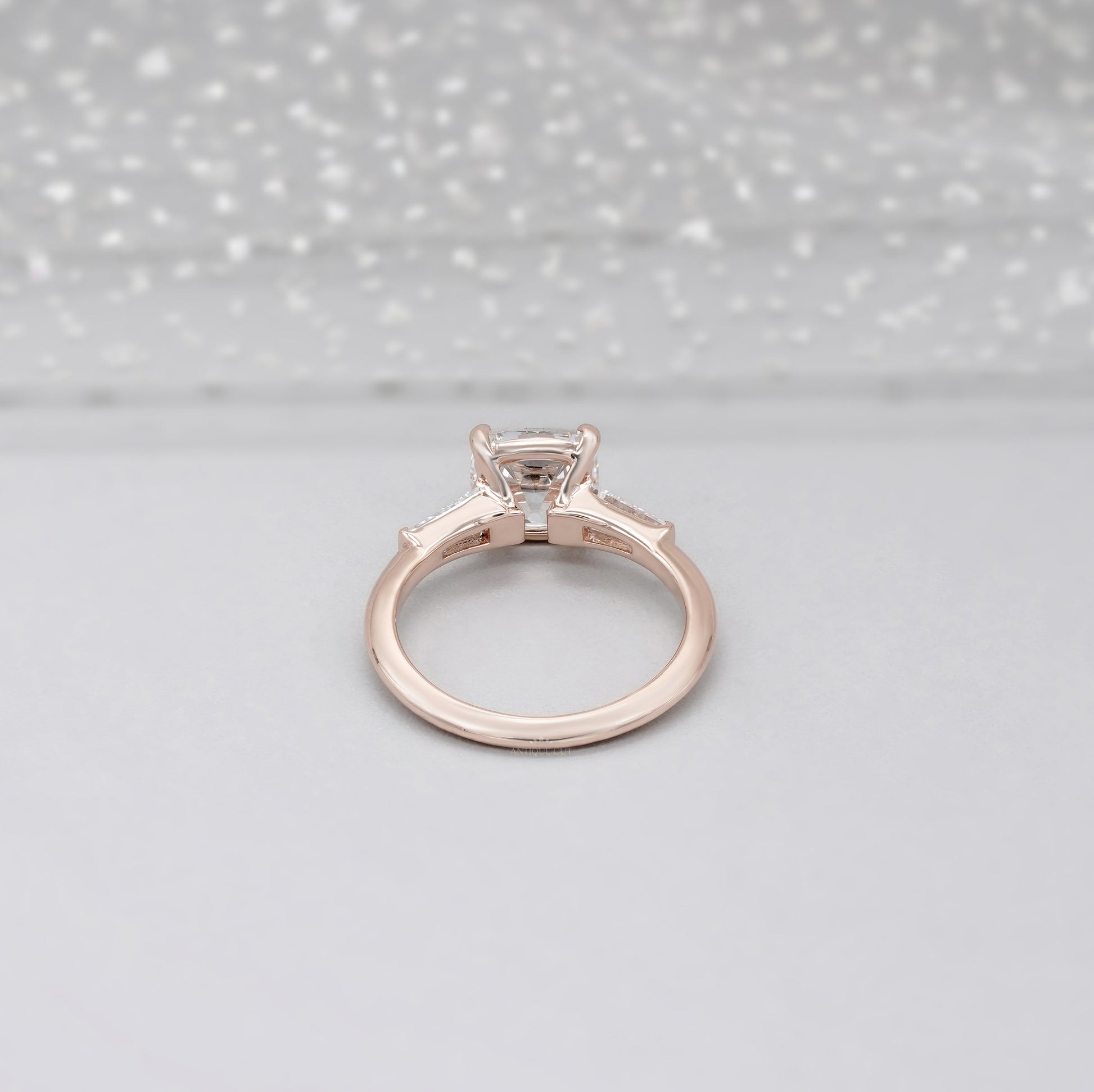 Cushion 2.50tcw Lab Grown Diamond Three-Stone Engagement Ring | IGI Certified