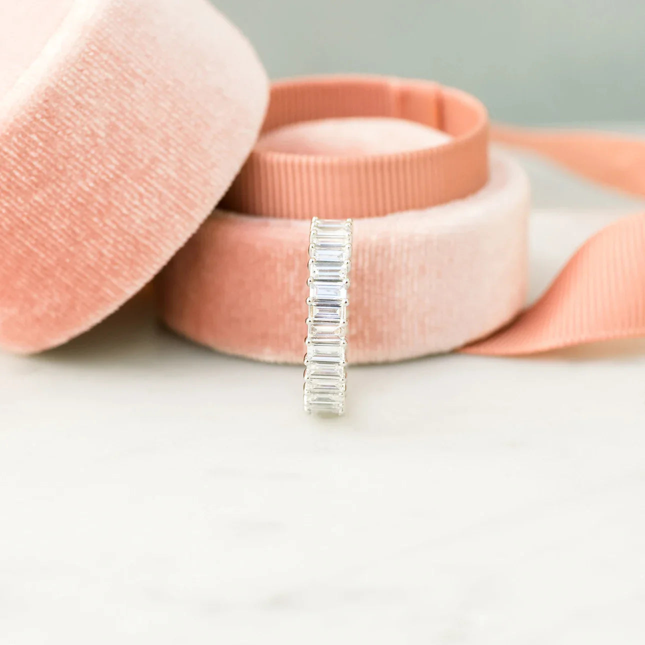 Baguette Lab Grown Diamond Eternity Band, EF Color, VS Clarity, IGI Certified