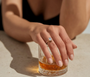 Rose :: elongated cushion lab grown diamond engagement ring with hidden halo brilliance