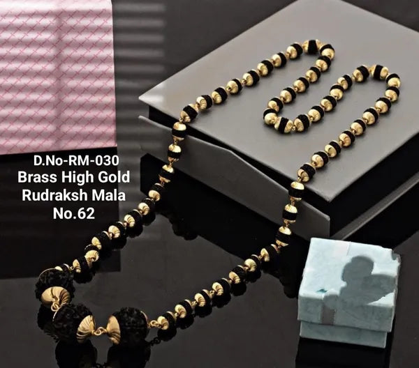 Brass High Gold Rudraksh Mala