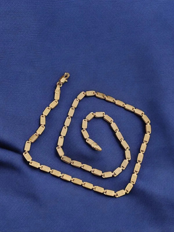 Lock Styled Link Superior Quality Design Golden Color Chain For Men