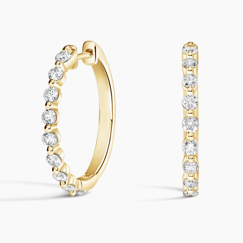 Round 0.45tcw Lab Grown Diamond Hoop Earring, EF Color, VS Clarity - IGI Certificate