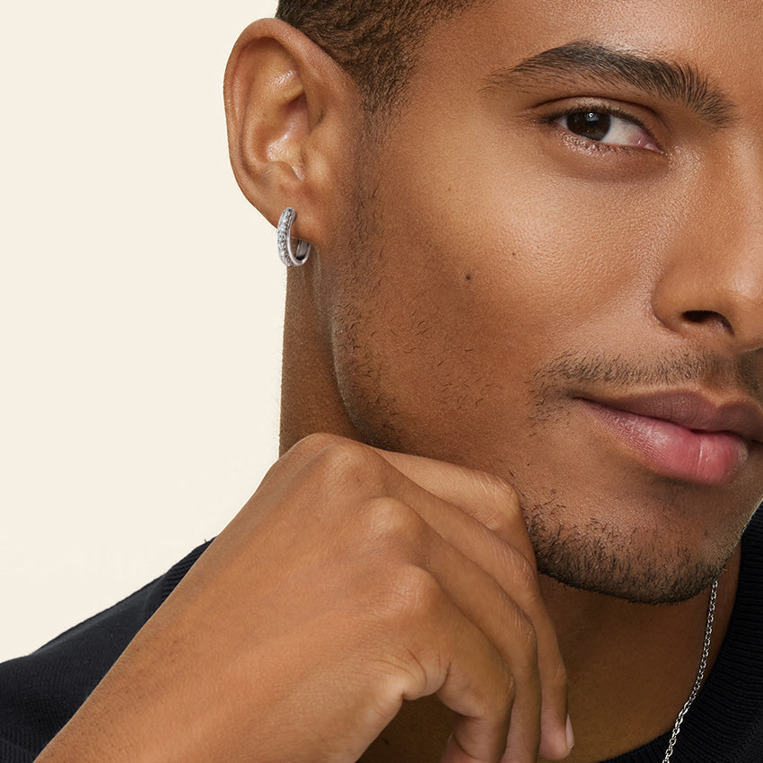 Diamond Huggie Earrings