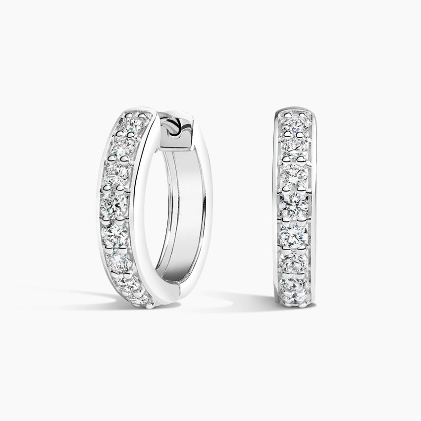 Diamond Huggie Earrings
