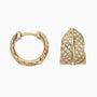 Common :: minimalist lab grown diamond huggie hoops leaf style white gold natural inspired everyday luxury earrings