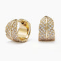 Common :: premium lab grown diamond leaf hoop earrings huggie design white gold organic fine jewelry