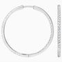 White|Rose :: lab grown diamond huggie hoop earrings small close fit circular design white gold everyday elegant fine jewelry