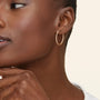 Yellow :: minimalist lab grown diamond hoop earrings huggie style white gold sleek everyday fine jewelry