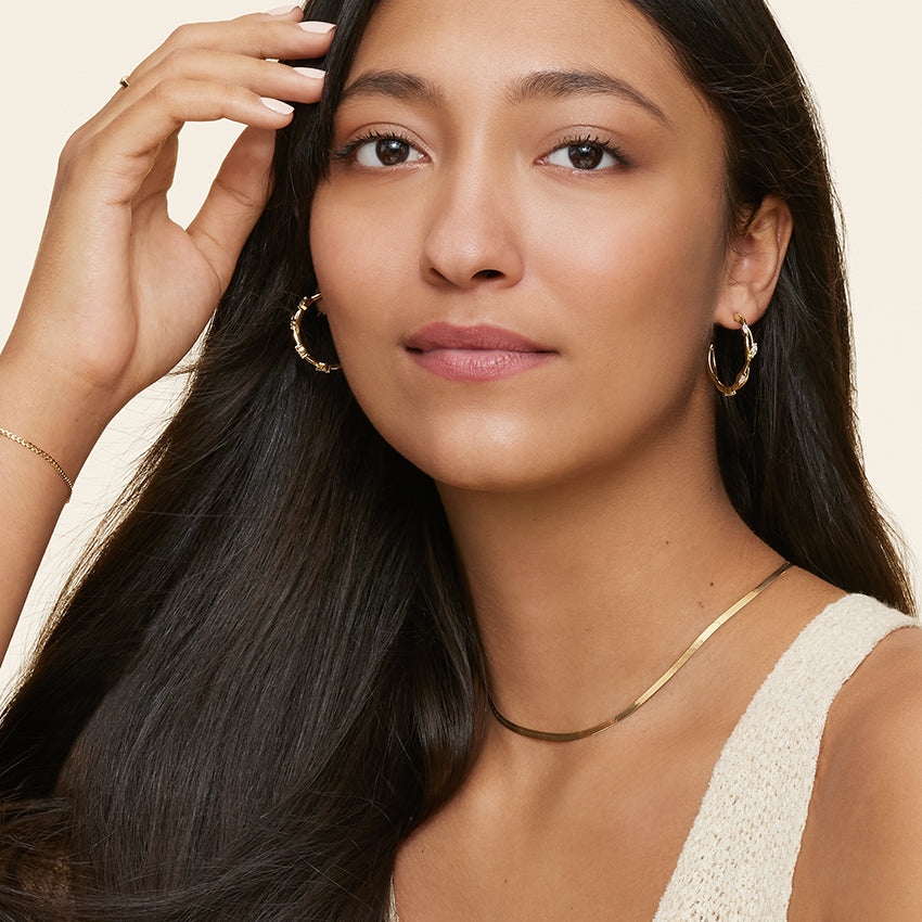 Marquise Lab grown Diamond Hoop Earring, EF Color, VS Clarity - IGI Certificate