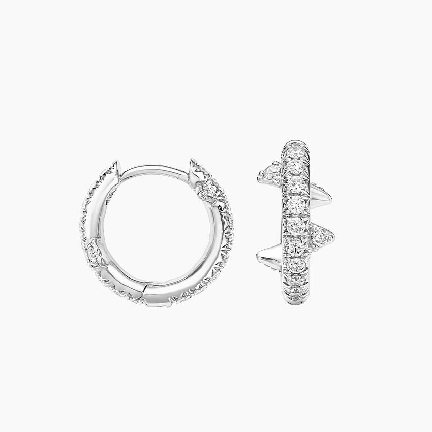 Round lab Grown Diamond Huggie Earring, EF Color, VS Clarity - IGI Certificate