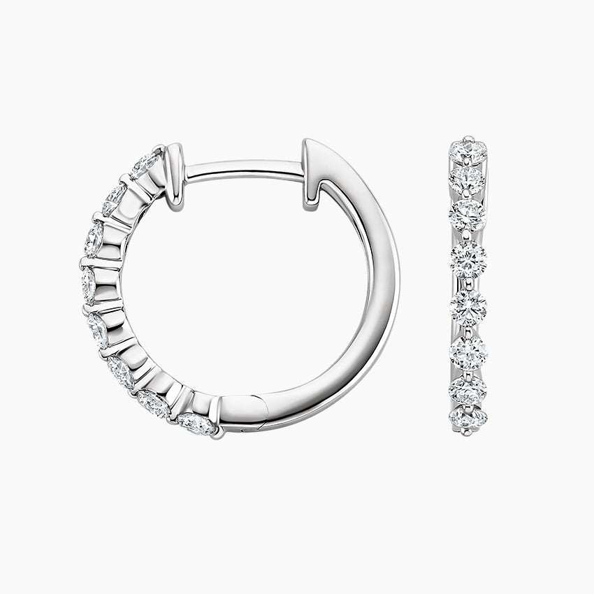 Round 0.45tcw Lab Grown Diamond Hoop Earring, EF Color, VS Clarity - IGI Certificate
