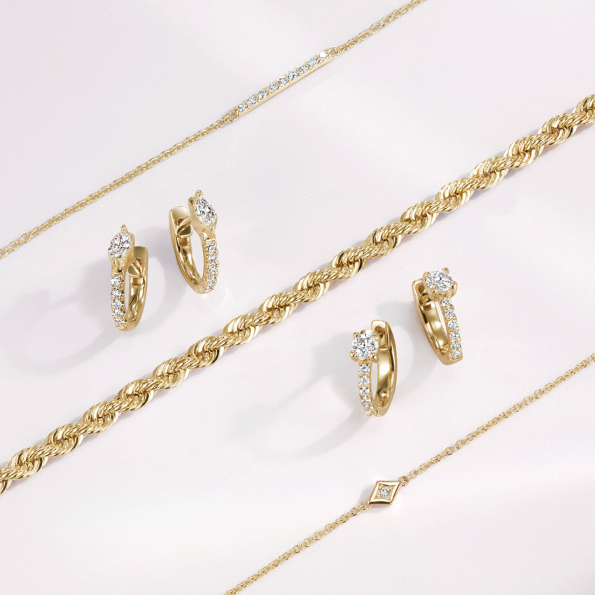 0.27ct Lab Grown Diamond Marquise Huggie Hoop Earrings | IGI Certified