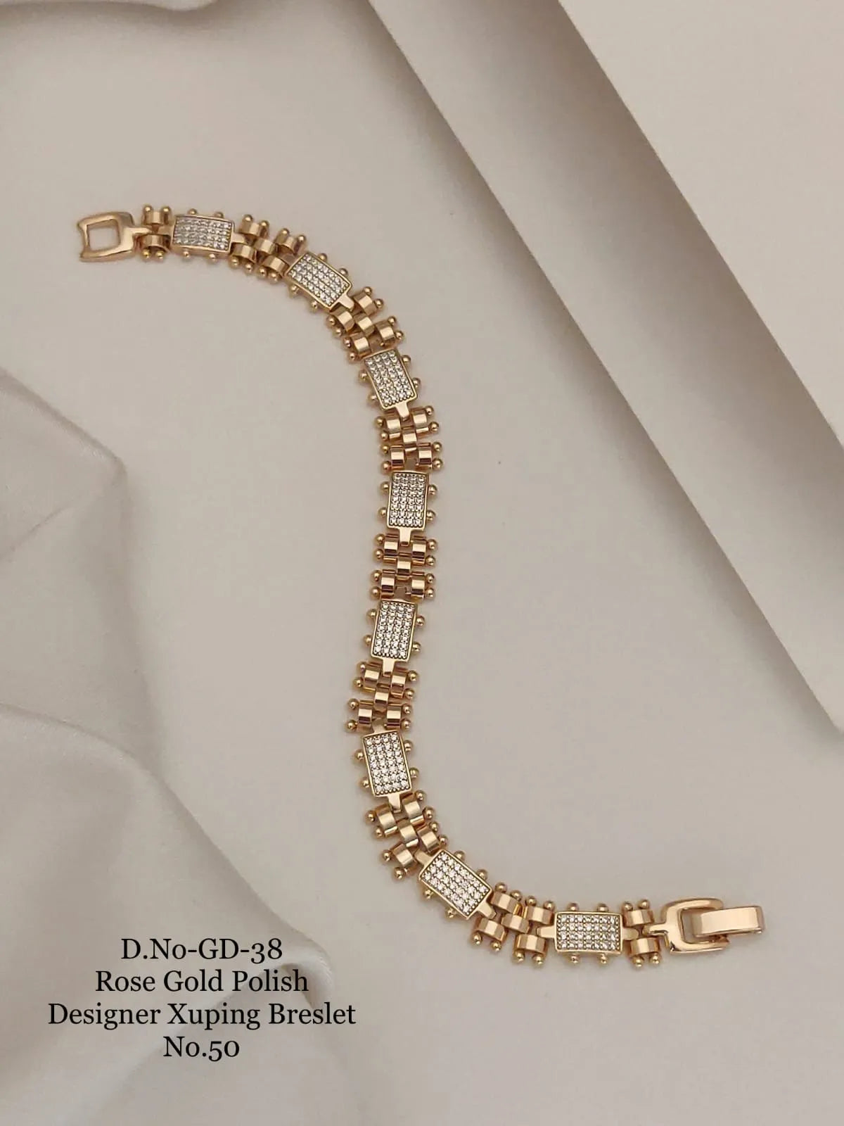 Rose Gold & Silver Polish Designer Xuping Bracelet