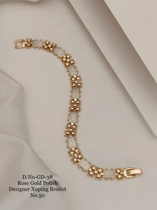Rose Gold & Silver Polish Designer Xuping Bracelet