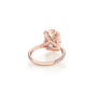 Common :: fancy pink oval diamond ring pavé band IGI certified statement ring