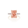 Common :: Cyralis 5.31ct pink radiant pave lab grown diamond engagement ring IGI certified