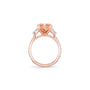 Common :: luxury pink radiant trilogy ring lab grown diamond bridal jewelry