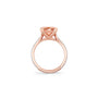 Common :: luxury pink radiant pave ring lab grown diamond bridal jewelry
