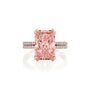 Common :: Elvella 5.26ct pink radiant pave lab grown diamond engagement ring IGI certified