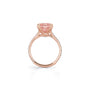 Common :: fancy pink radiant cut diamond ring pavé band IGI certified