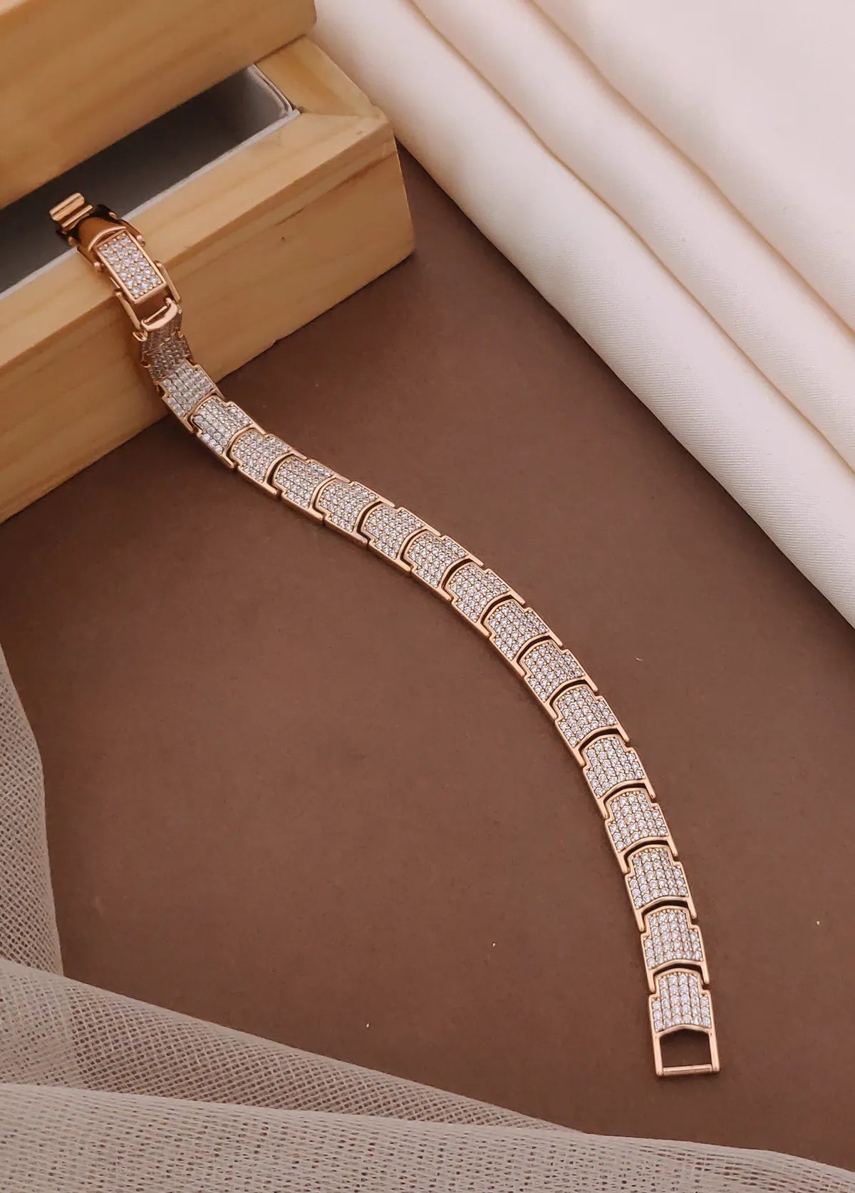 Rose Gold & Silver Polish Designer Xuping Bracelet