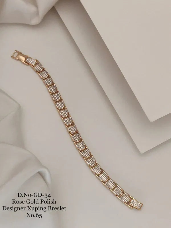 Rose Gold & Silver Polish Designer Xuping Bracelet