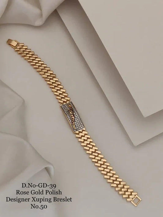 Rose Gold & Silver Polish Designer Xuping Bracelet
