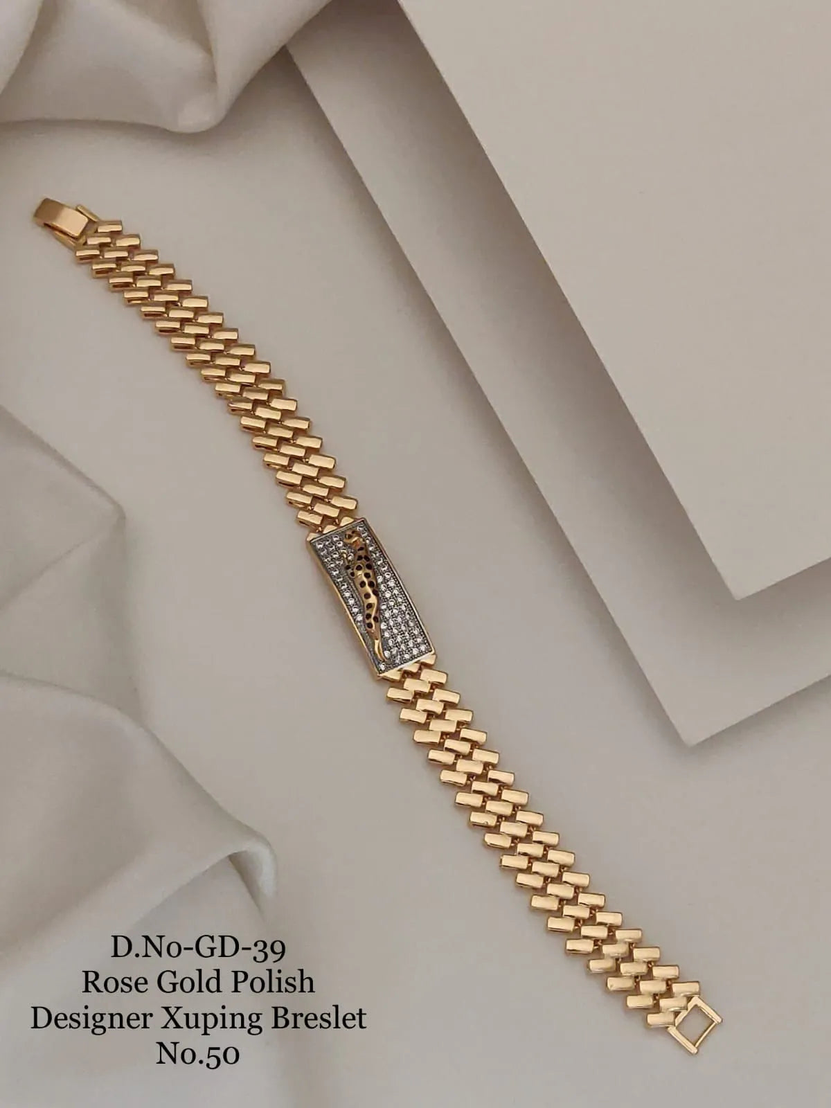 Rose Gold & Silver Polish Designer Xuping Bracelet
