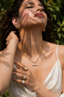 Common :: Diamond chain necklace featuring Round lab grown diamonds in a modern luxury design.