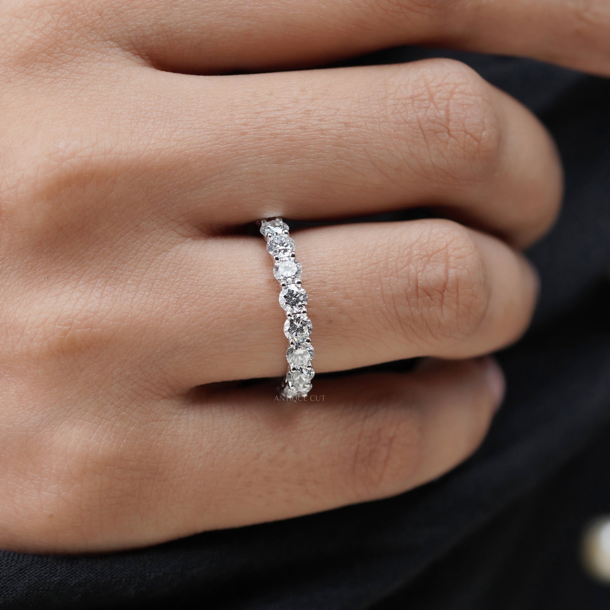 Round 3.80tcw Lab Grown Diamond Eternity Band Ring | IGI Certified D-E-F VVS–VS