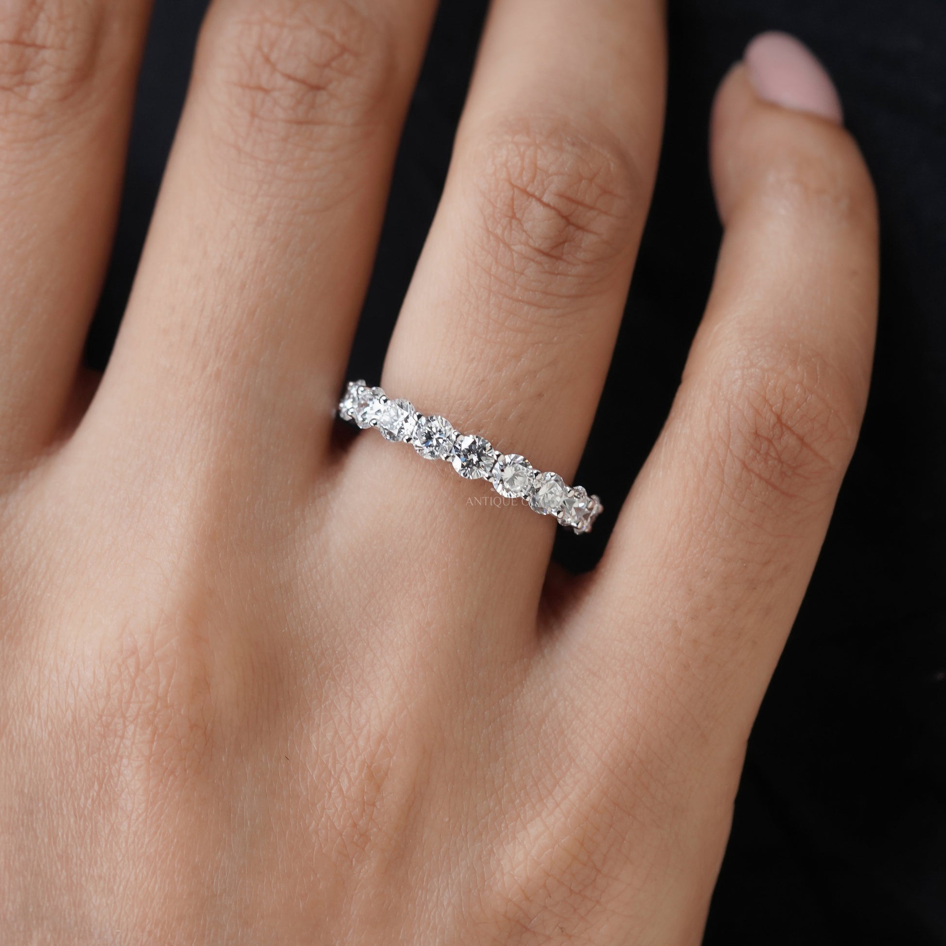 Round 3.80tcw Lab Grown Diamond Eternity Band Ring | IGI Certified D-E-F VVS–VS