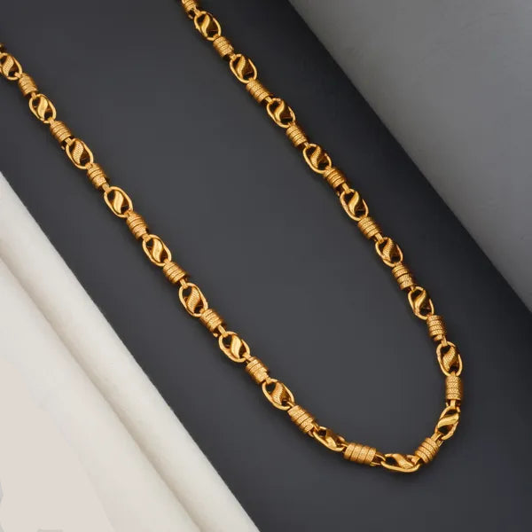 Golden Link Lotus Design High Gold Waterproof Chain For Men & Boys