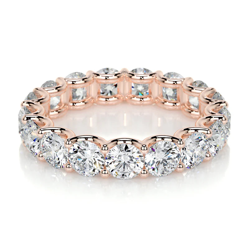 Rose :: continuous round lab diamond eternity band elegant wedding jewelry ring