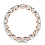 Rose :: sustainable lab grown diamond eternity ring round cut eco friendly band